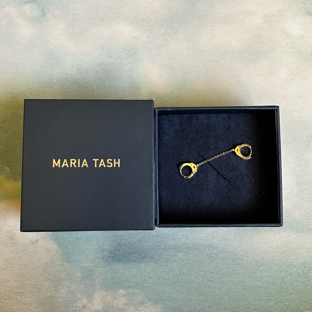 RESERVED Maria Tash Yellow Gold 6.5mm Handcuff Clicker Medium Chain Hoop Earring